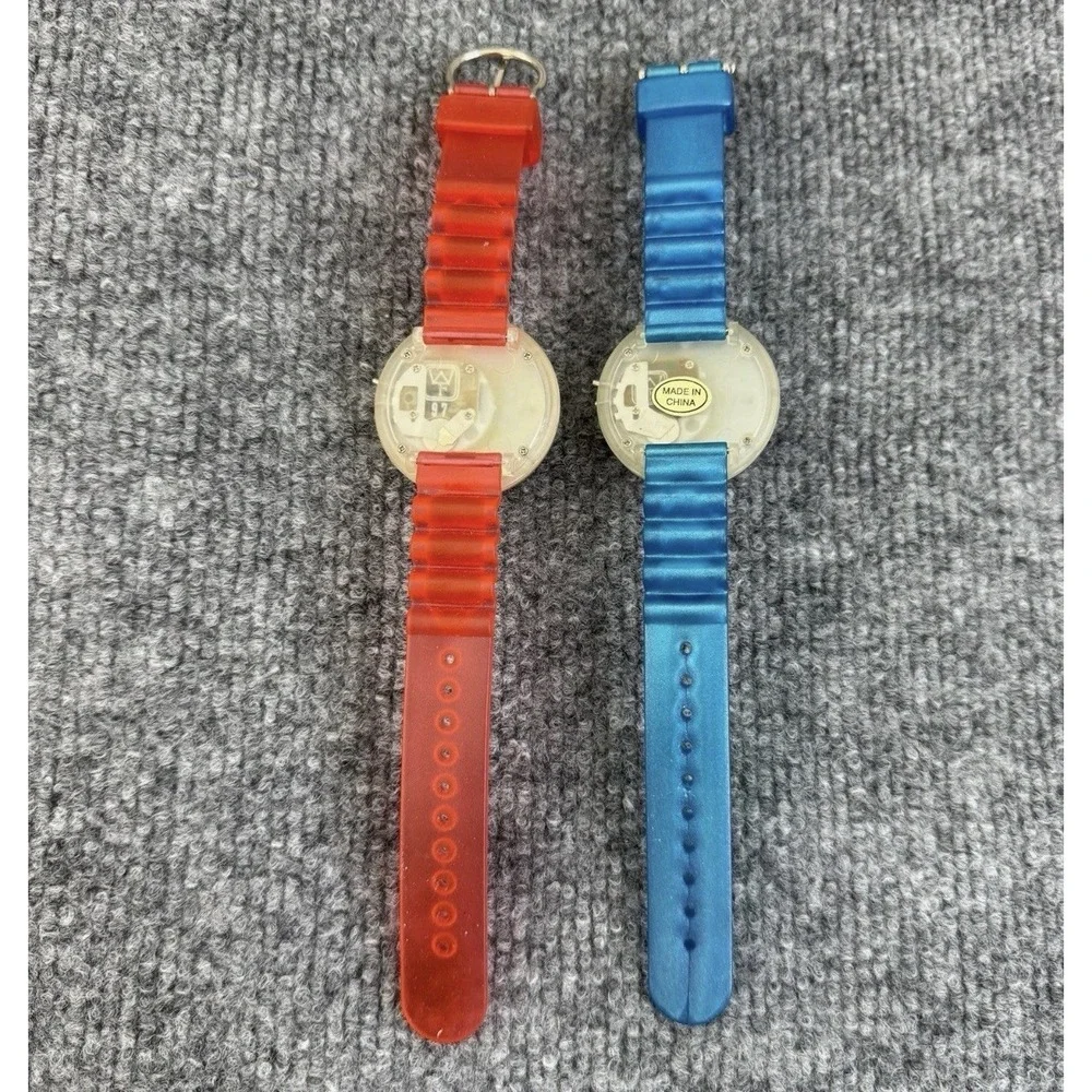 Lot Of 2‎ Bubble Watches UNTESTED Art Cat & Space Thunder